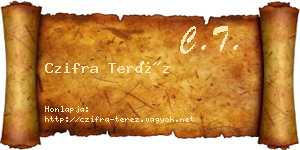 Czifra Teréz névjegykártya